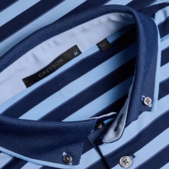 NWT Greyson Maltese Delphinium Falcon Men's XL Wolastog Blue Polo - Picture 5 of 14